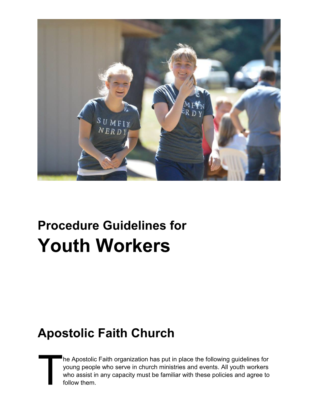 Procedure Guidelines for Youth Workers