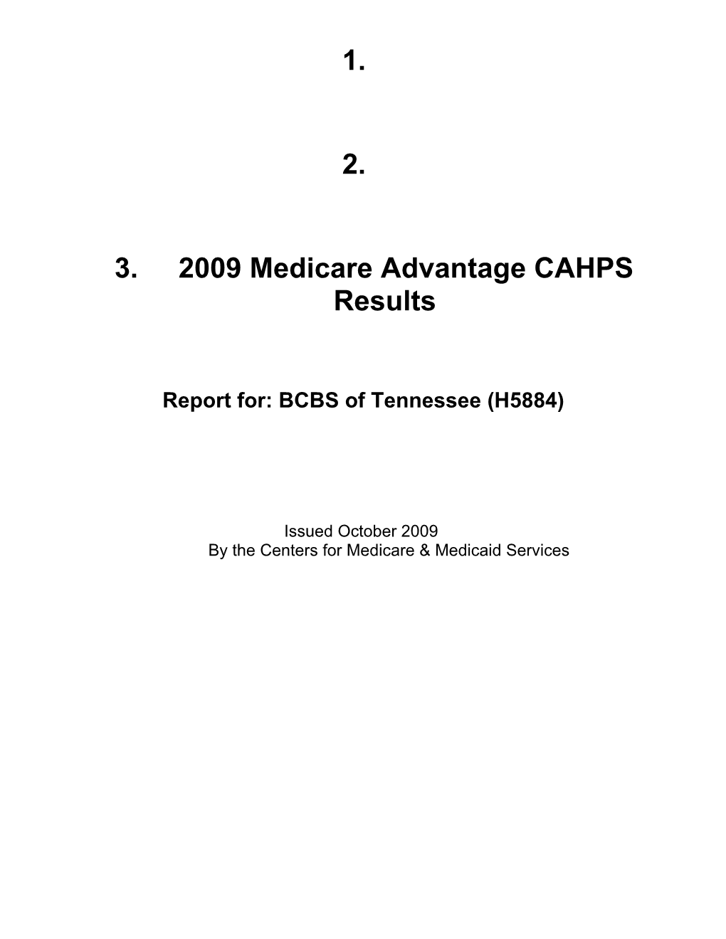 2009 MA-PD Health Plan Report Template