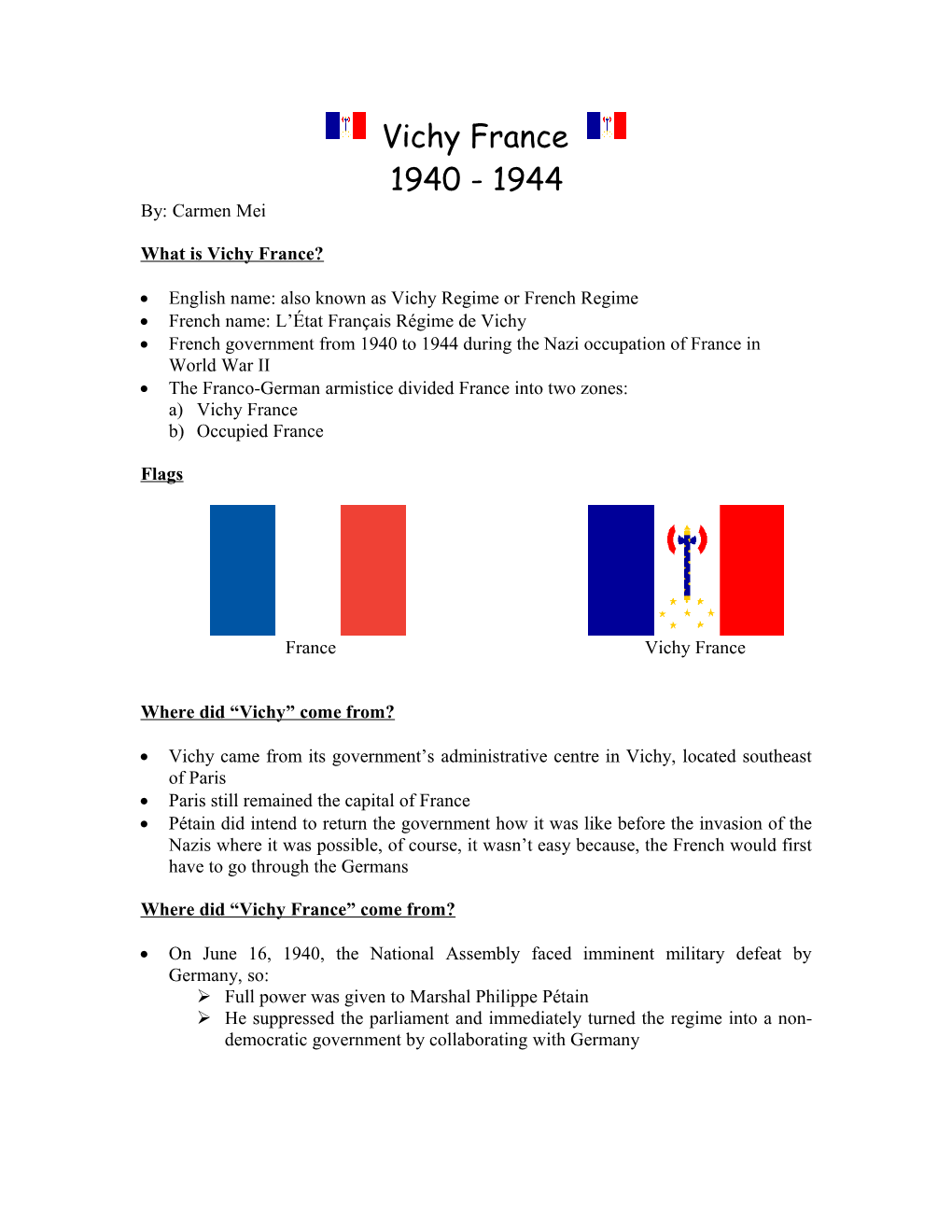 What Is Vichy France?