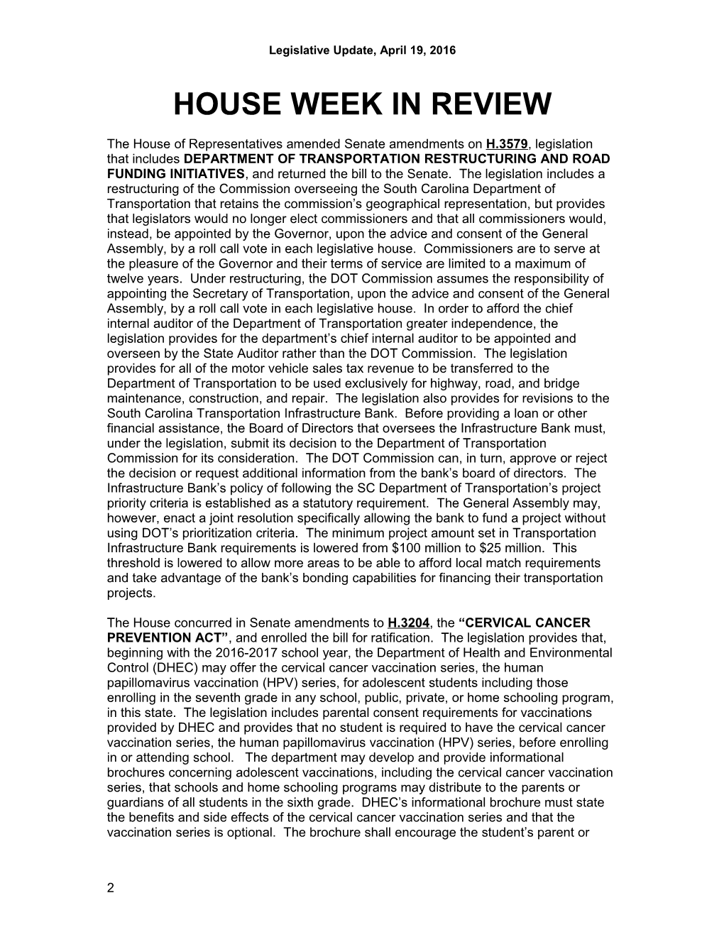 Bills Introduced in the House This Week 10