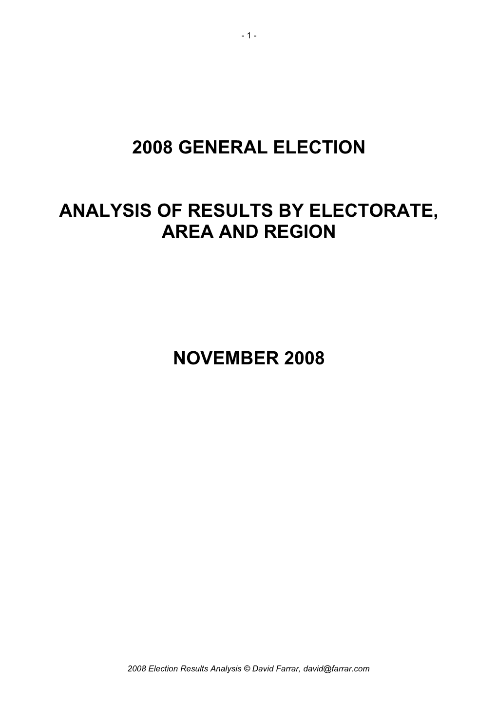 National 1999 Party Vote