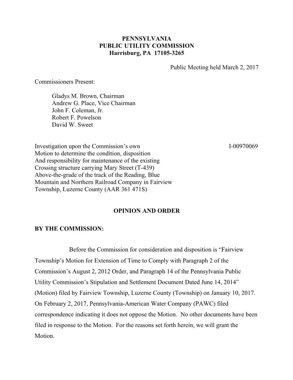 OSA-0351; C-79081327.O; Borough of Royalton V. National Railroad Passenger Corp