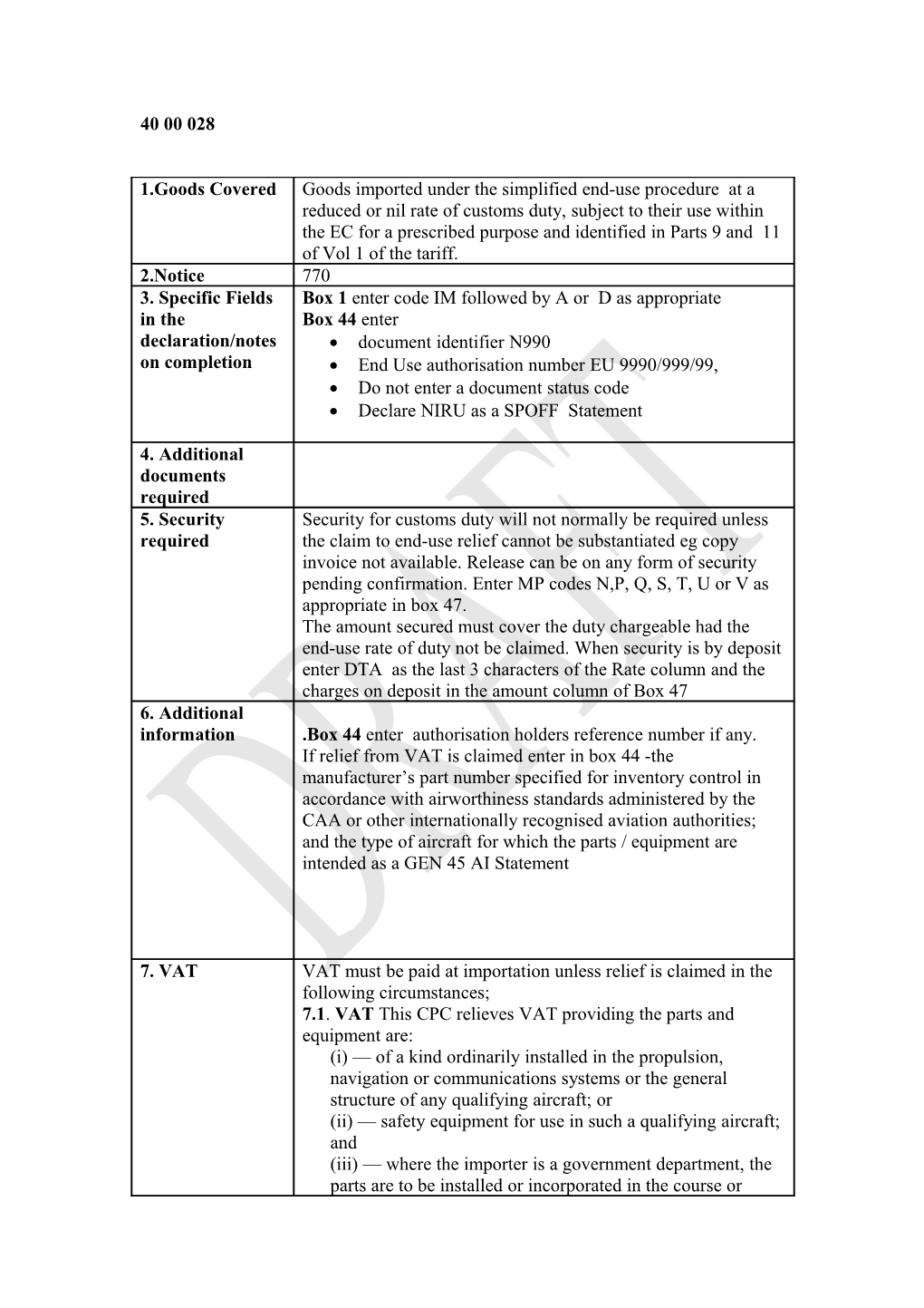 End Use Authorisation Number EU 9990/999/99