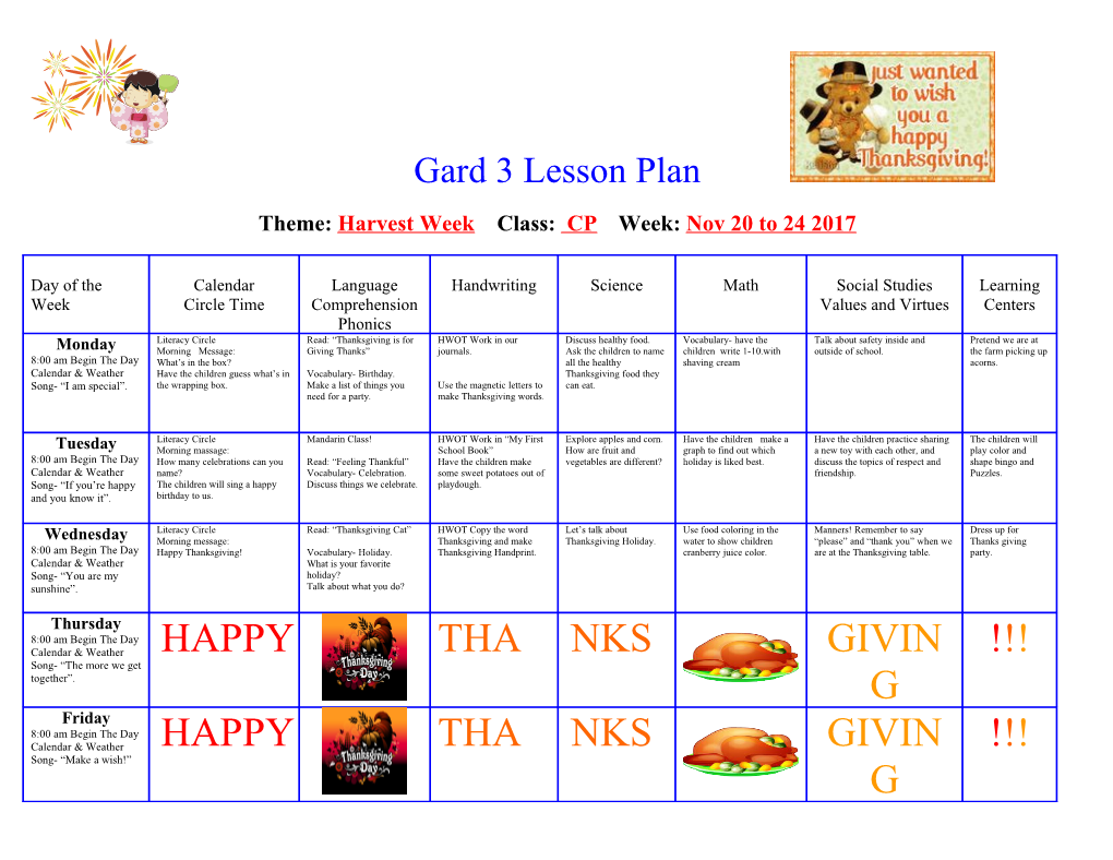 Gard 2 Lesson Plan