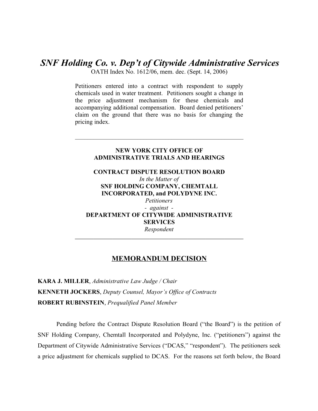 SNF Holding Co