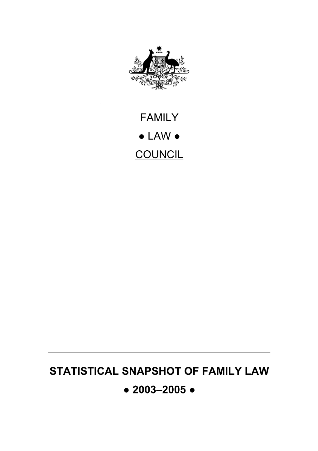 Statistical Snapshot of Family Law