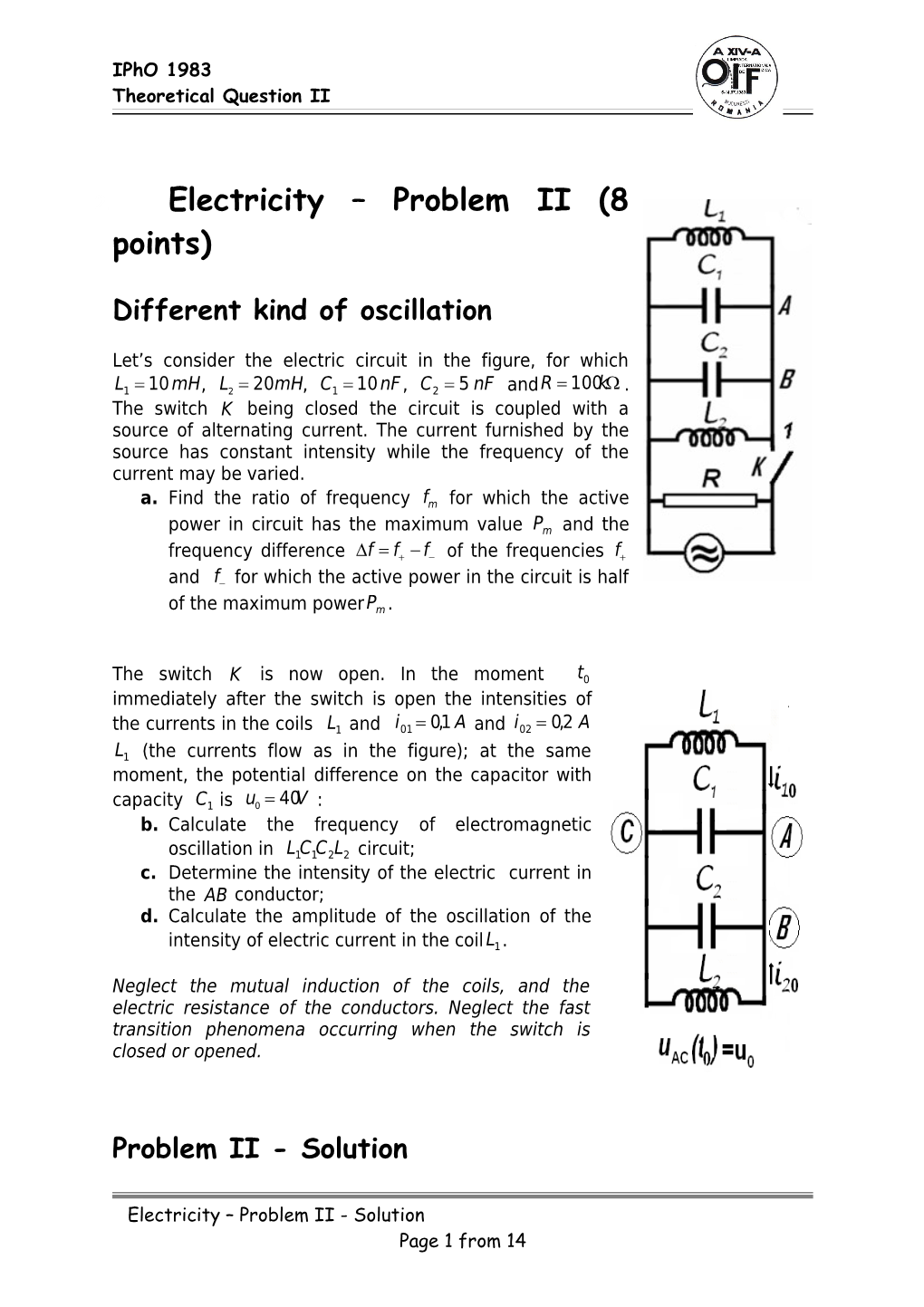 2.Electricity Problem II (8 Points)