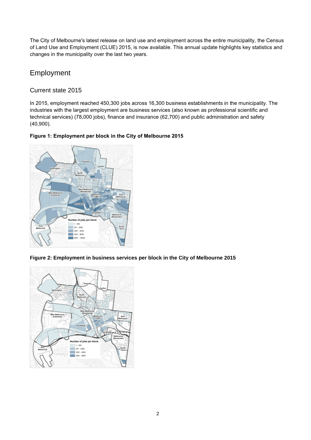 City of Melbourne Census of Land Use and Employment Profile 2015