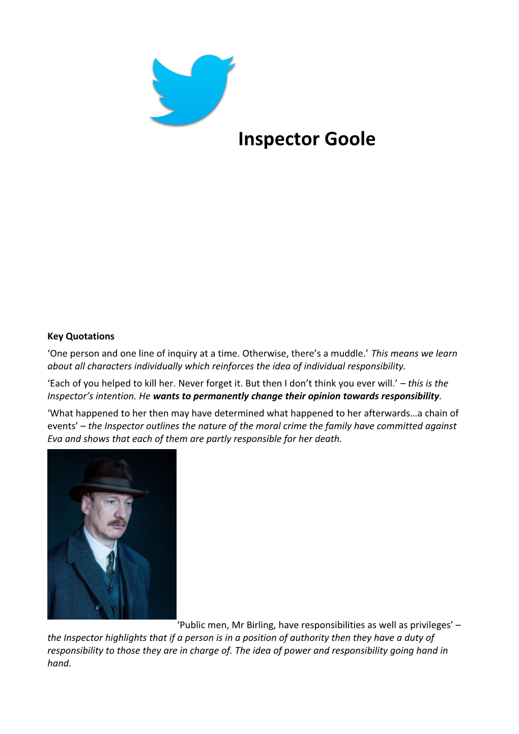 Inspector Goole