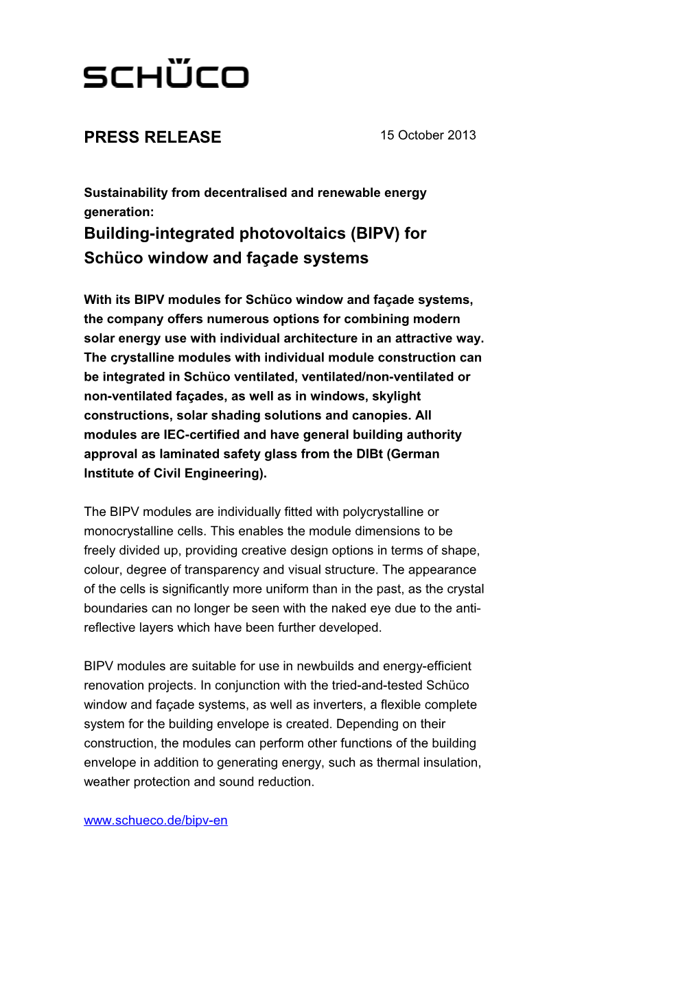 Building-Integrated Photovoltaics (BIPV) for Schüco Window and Façade Systems