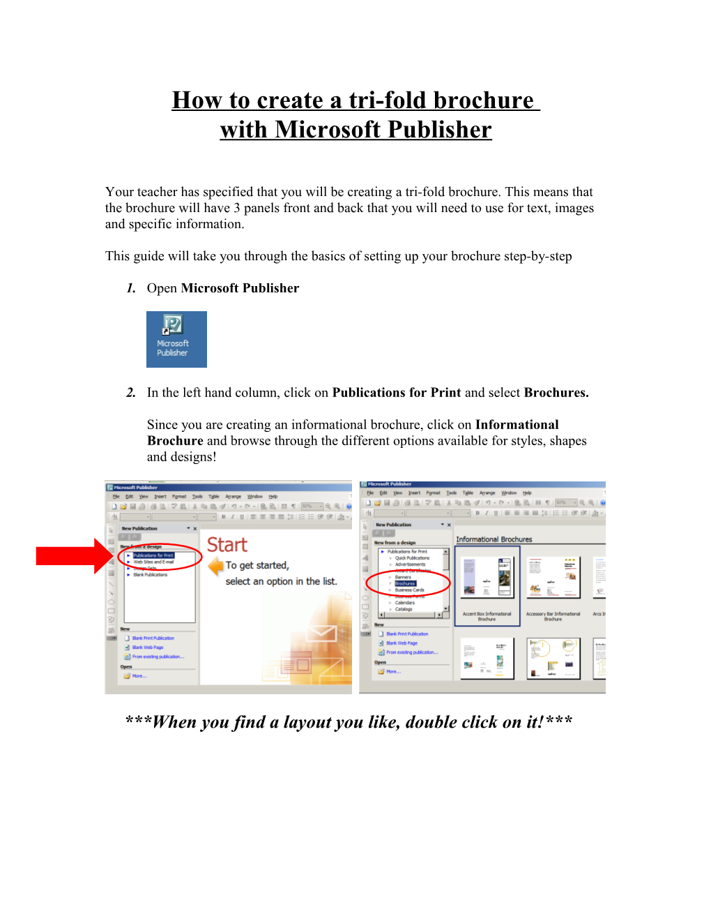 How to Create a Brochure in Publisher