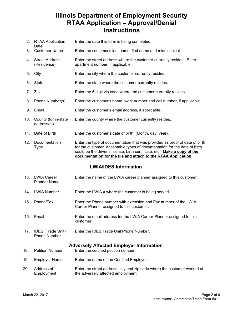 Form #011 IDES RTAA Application - Approval/Denial Instructions (MS Word) 12-01-13