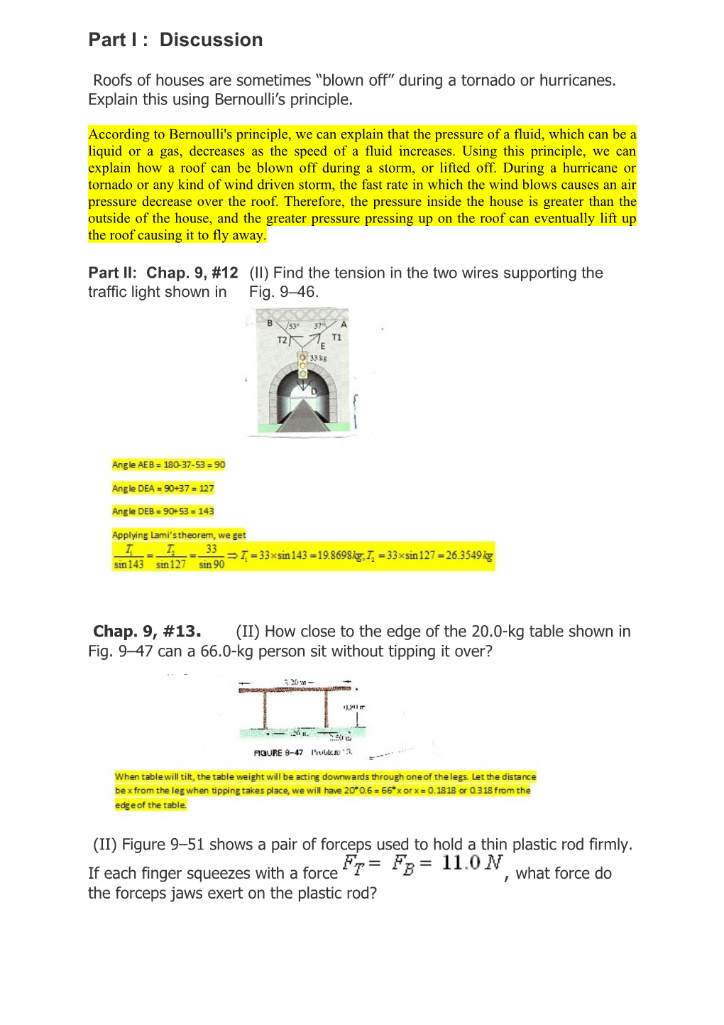 Part I : Discussion