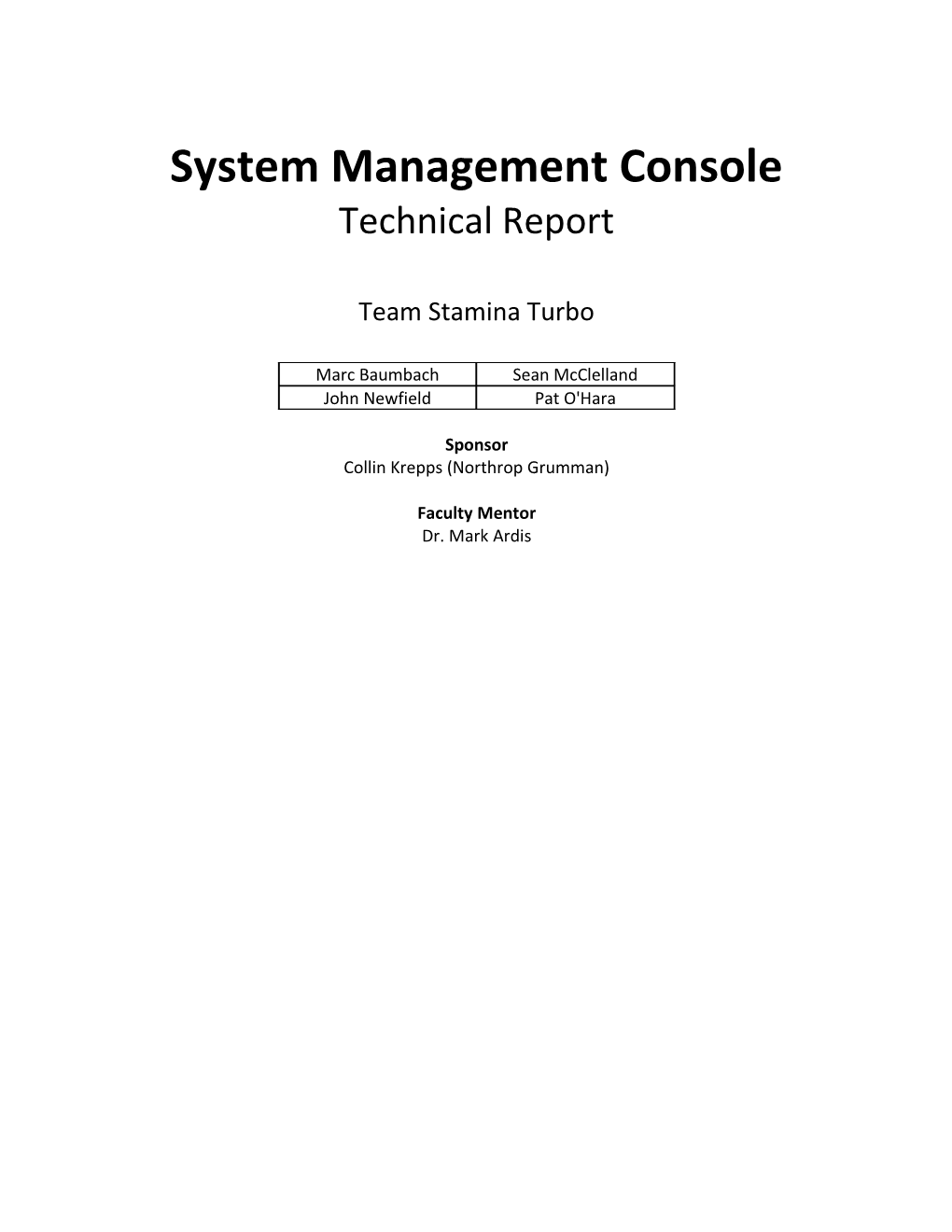 System Management Console