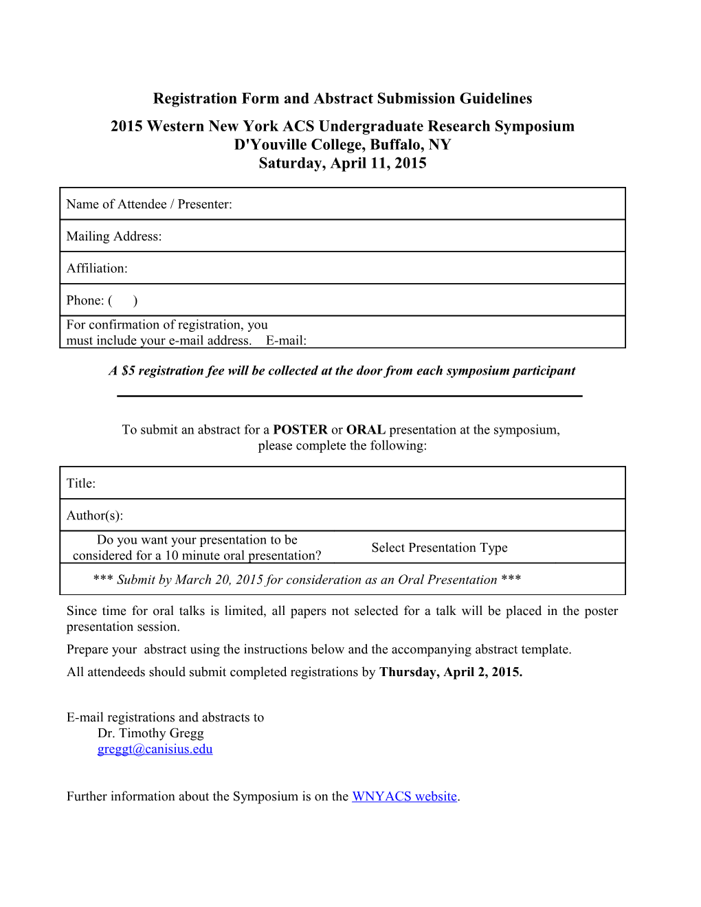 Abstract Registration Form