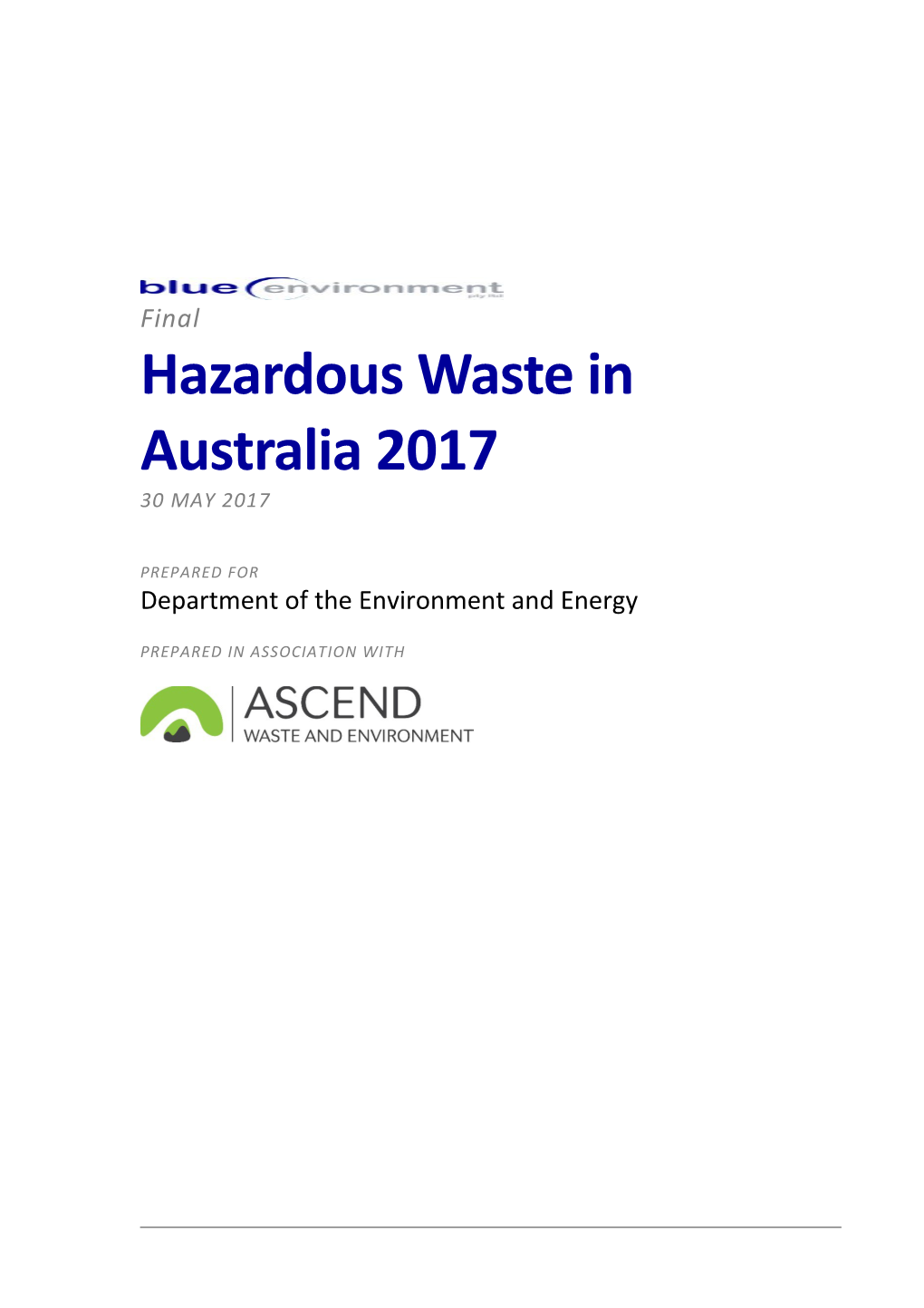 Hazardous Waste in Australia 2017