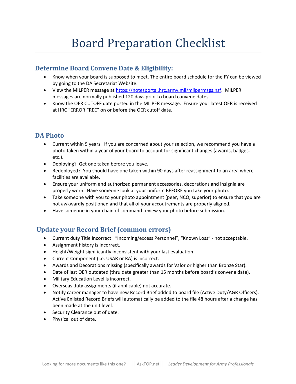 Determine Board Convene Date & Eligibility