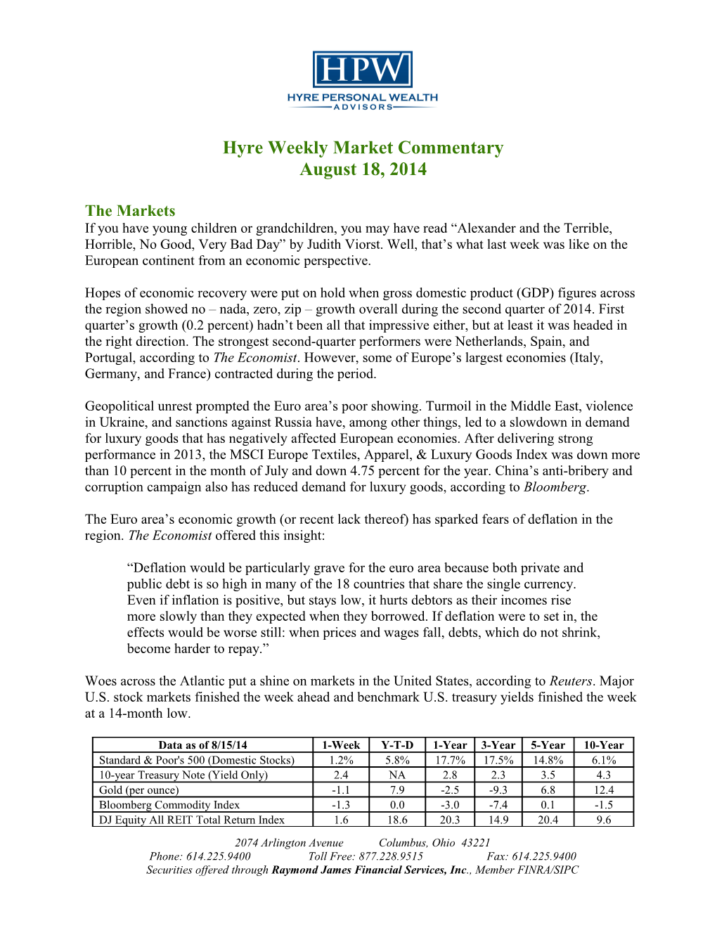 Weekly Commentary 02-19-13 PAA