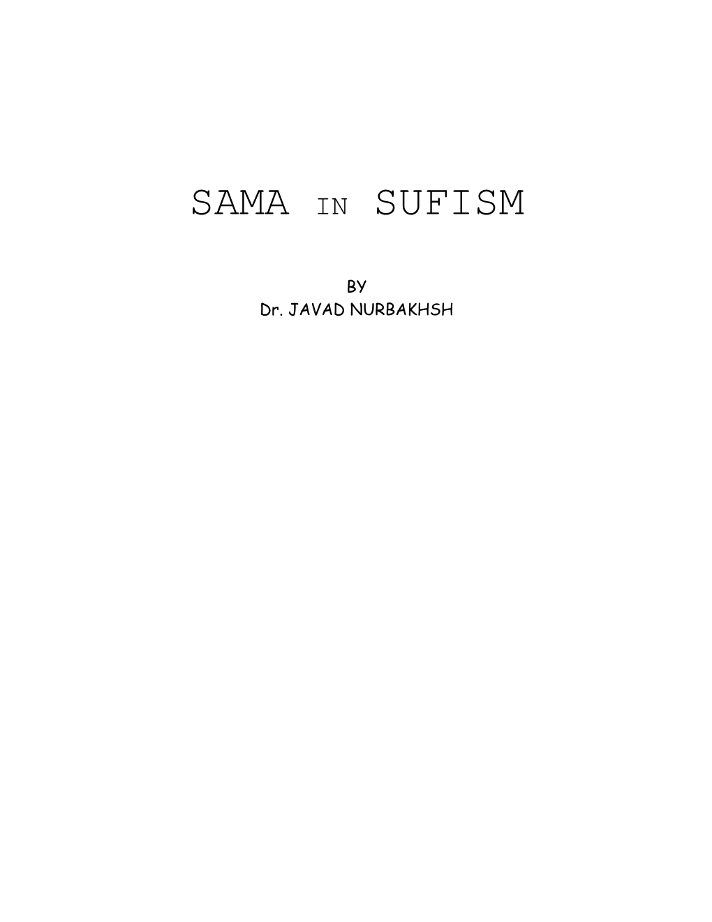 Sama in Sufism
