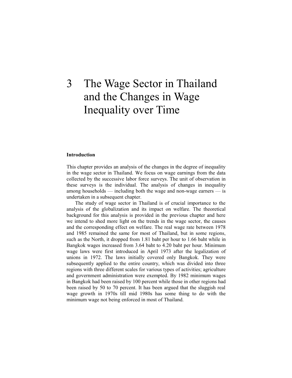 3The Wage Sector in Thailand and the Changes in Wage Inequality Over Time
