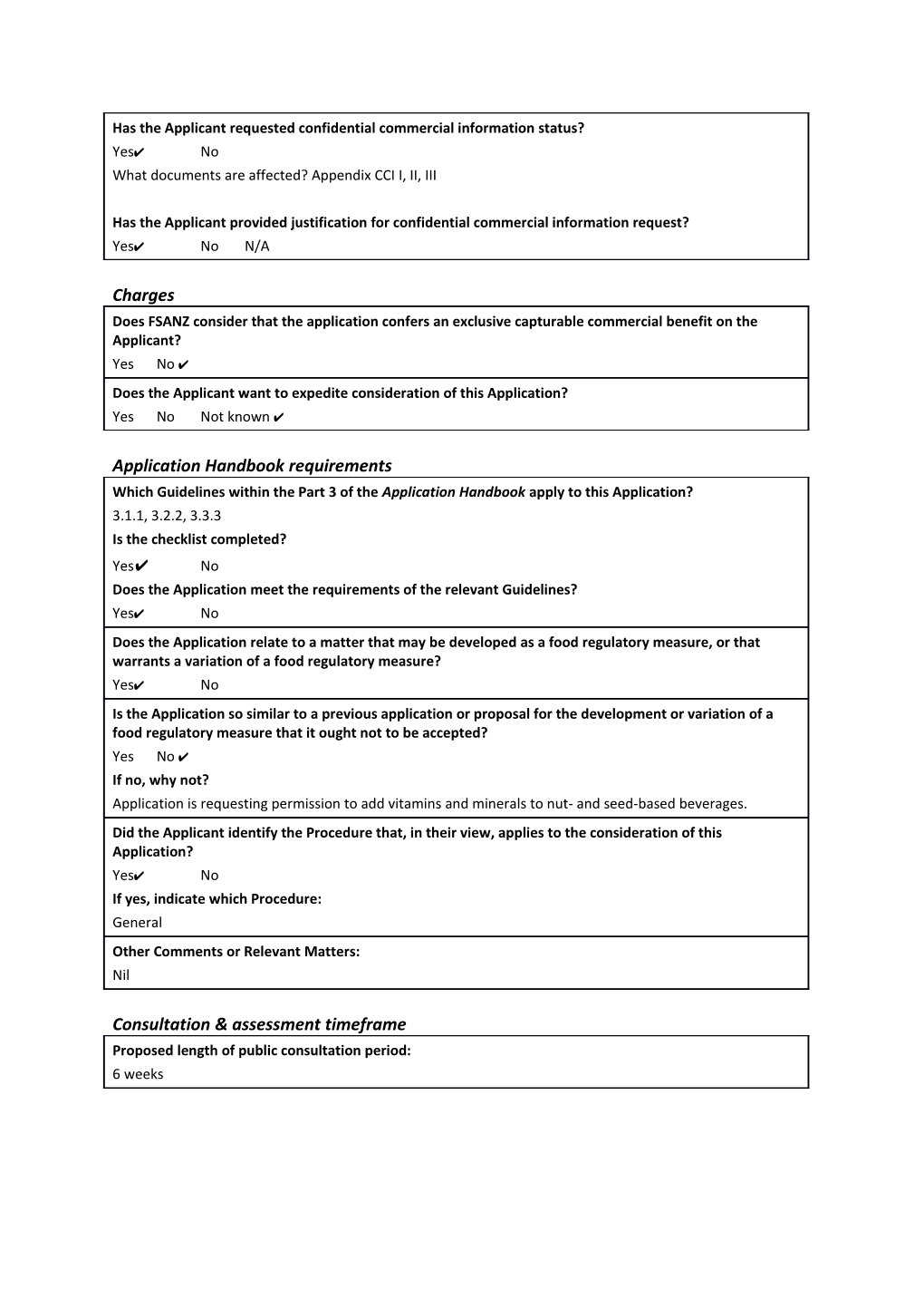 Administrative Assessment Report Application A1104