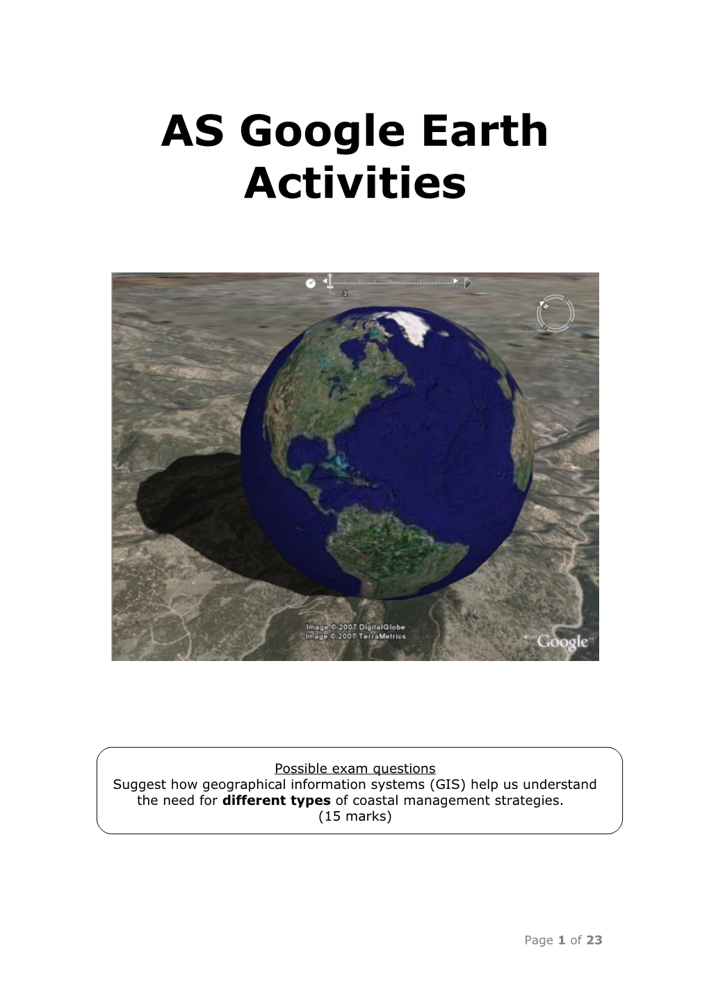 AS Google Earth Activities