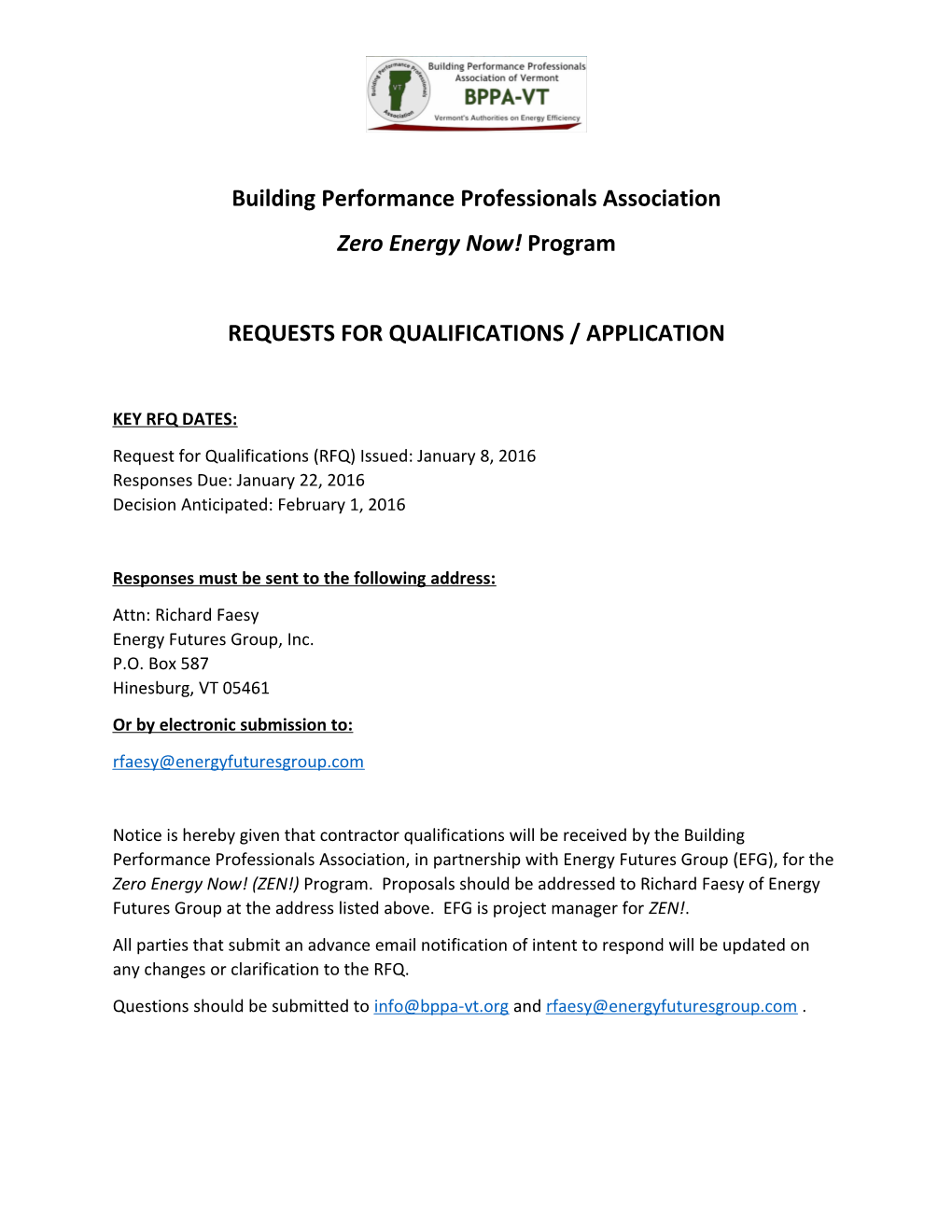 Building Performance Professionals Association