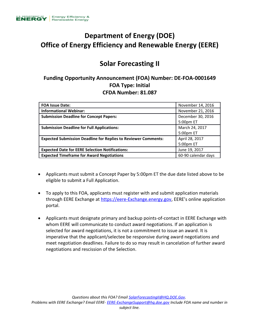 Office of Energy Efficiency and Renewable Energy (EERE)