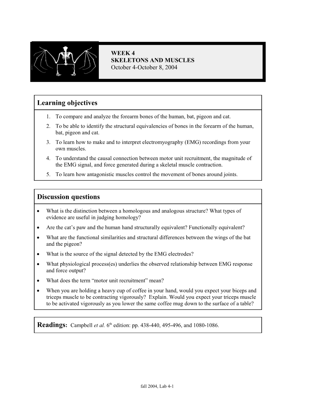 Animal Physiology Lab #2