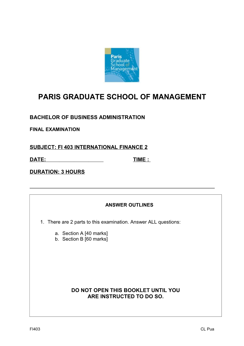 Paris Graduate School of Management