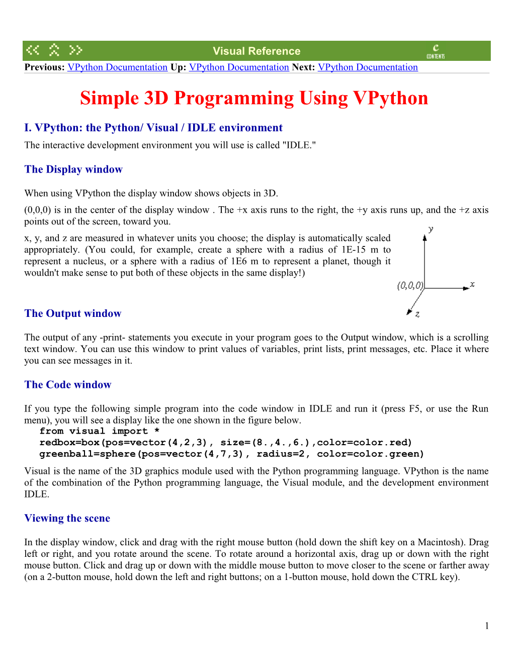 Previous:Vpython Documentationup:Vpython Documentationnext:Vpython Documentation