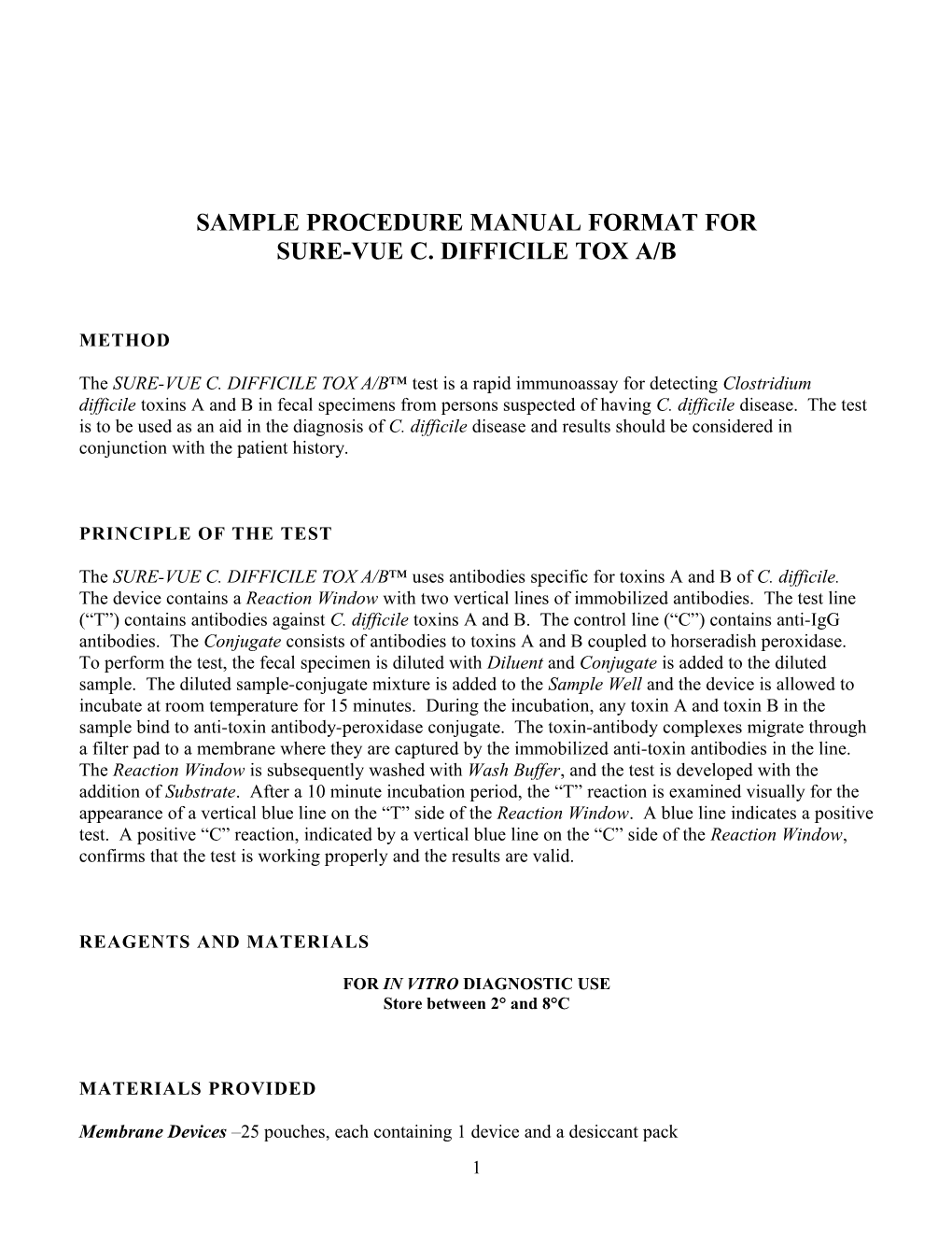 Sample Procedure Manual Format For