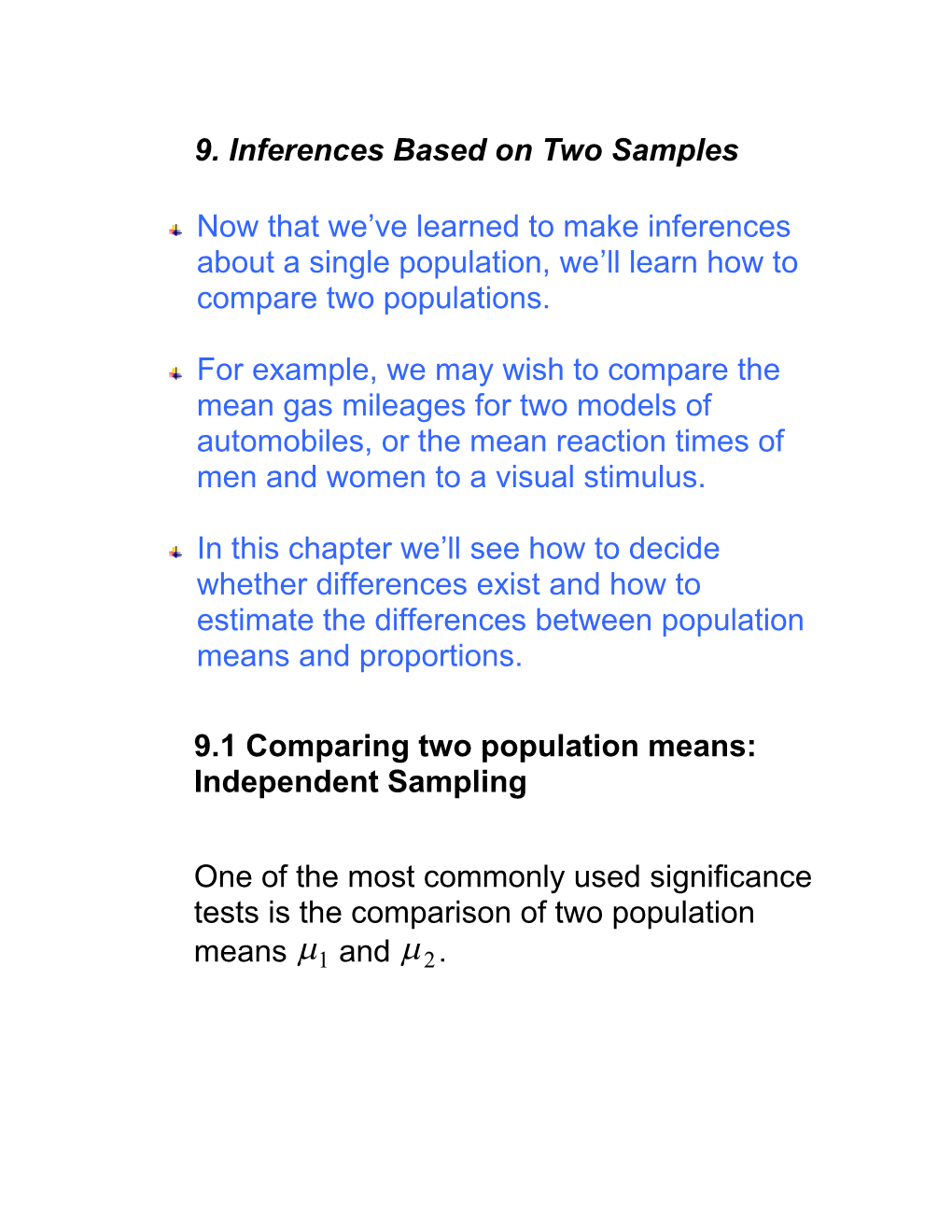 9. Inferences Based on Two Samples
