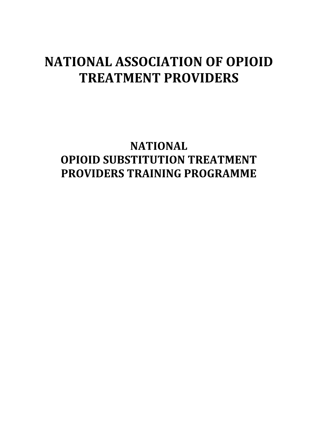 National Association of Opioid Treatment Providers