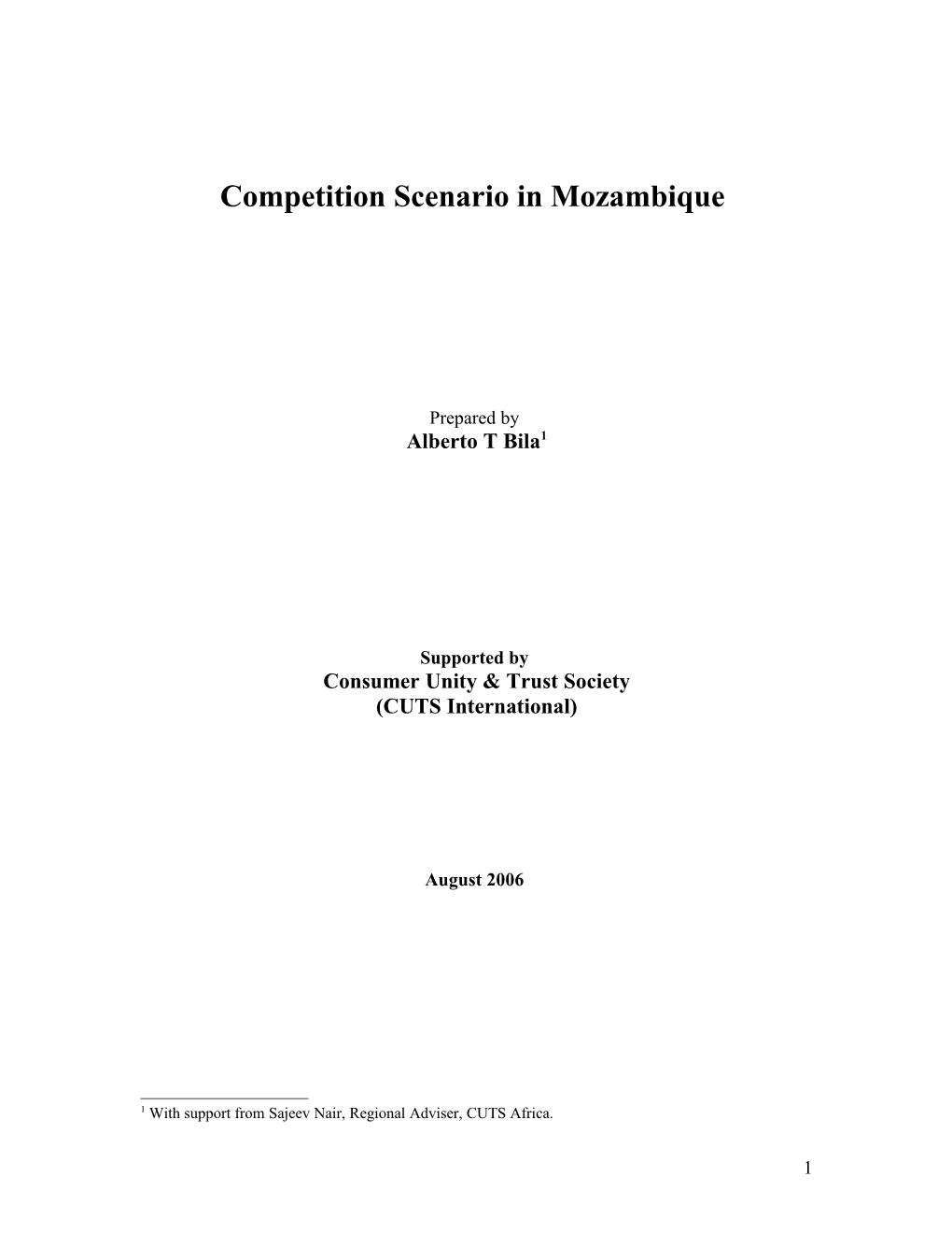 Competition Scenario in Mozambique