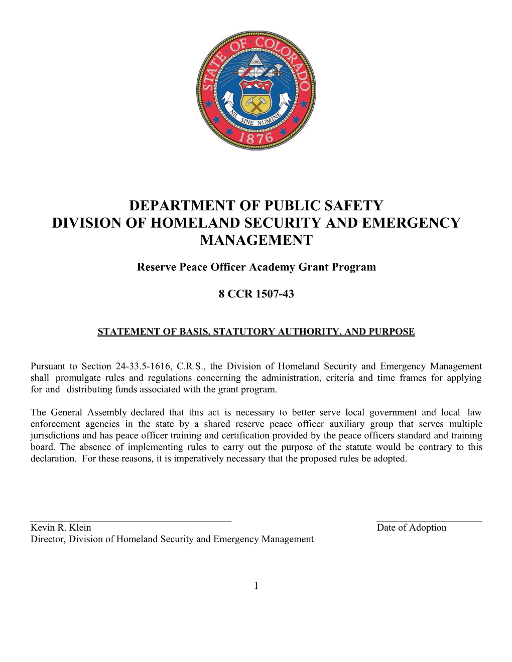 Division Ofhomelandsecurity and Emergencymanagement