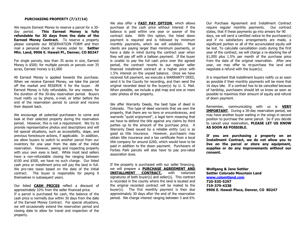 REFUND of EARNEST MONEY (Revised 11-20-2005) Jms