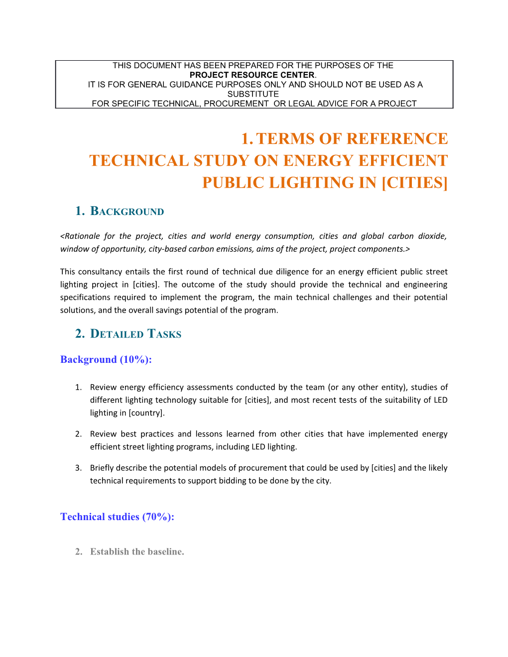 Technical Study on Energy Efficient Public Lighting in Cities