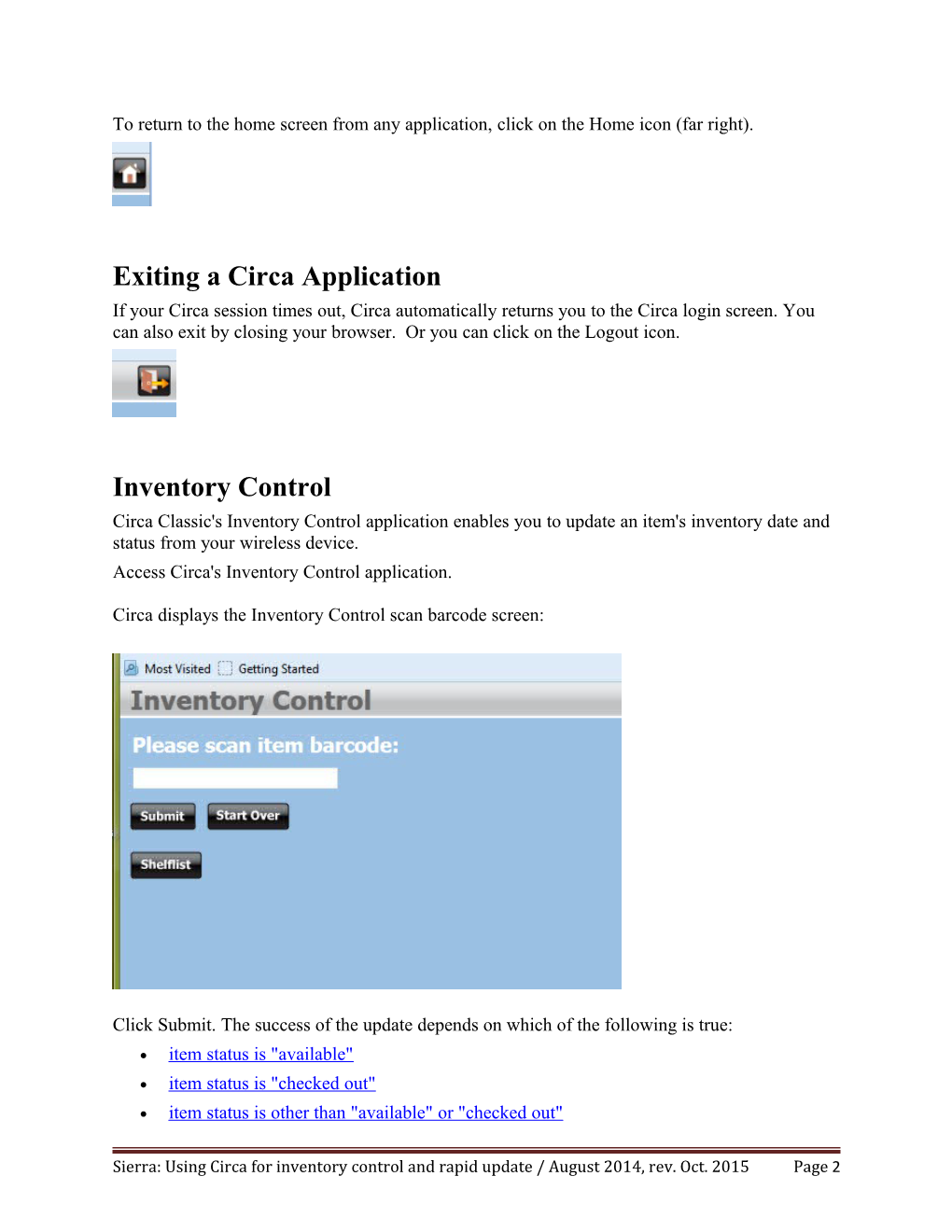 You Can Access Circa from a Handheld Device with Internet Access Or from a Web Browser