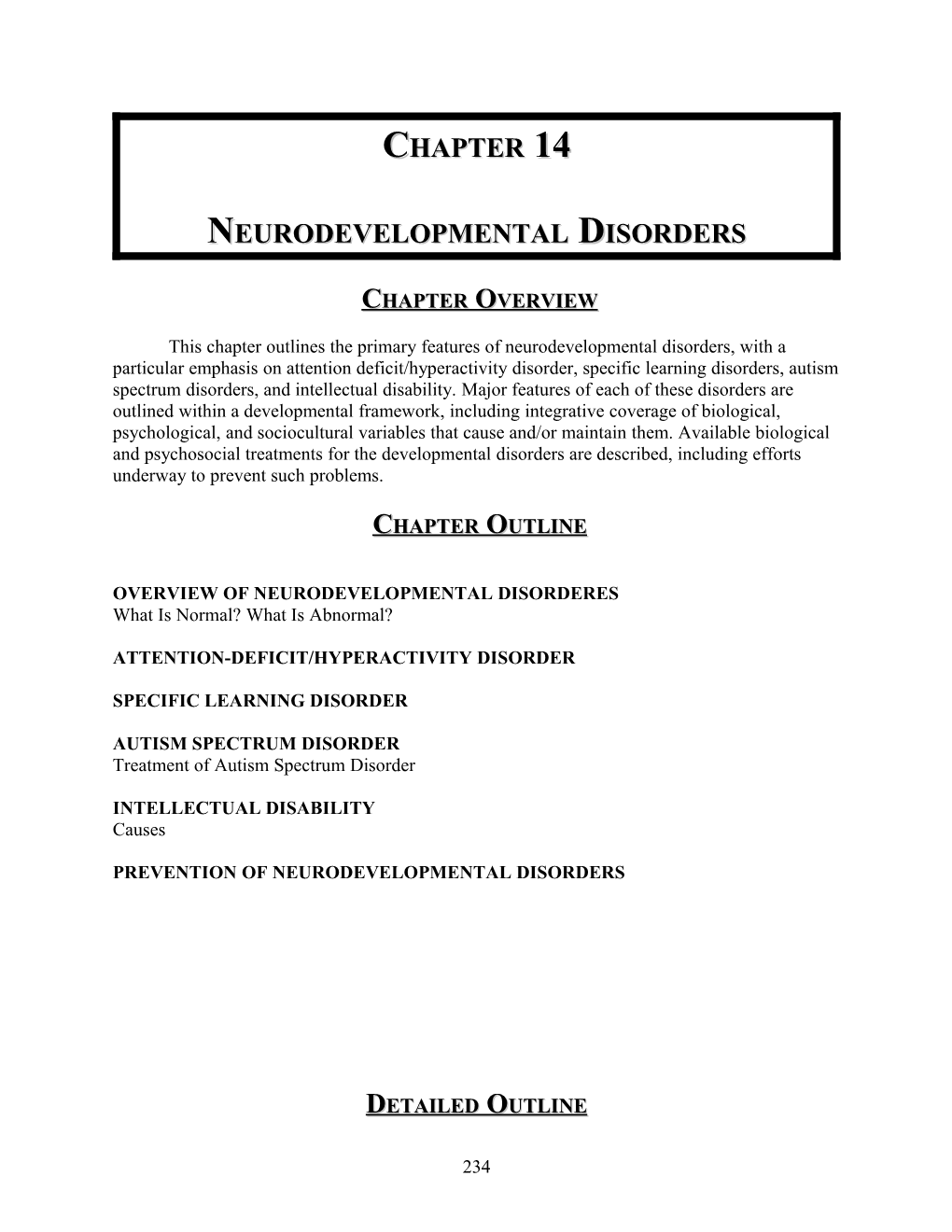 Neurodevelopmental Disorders