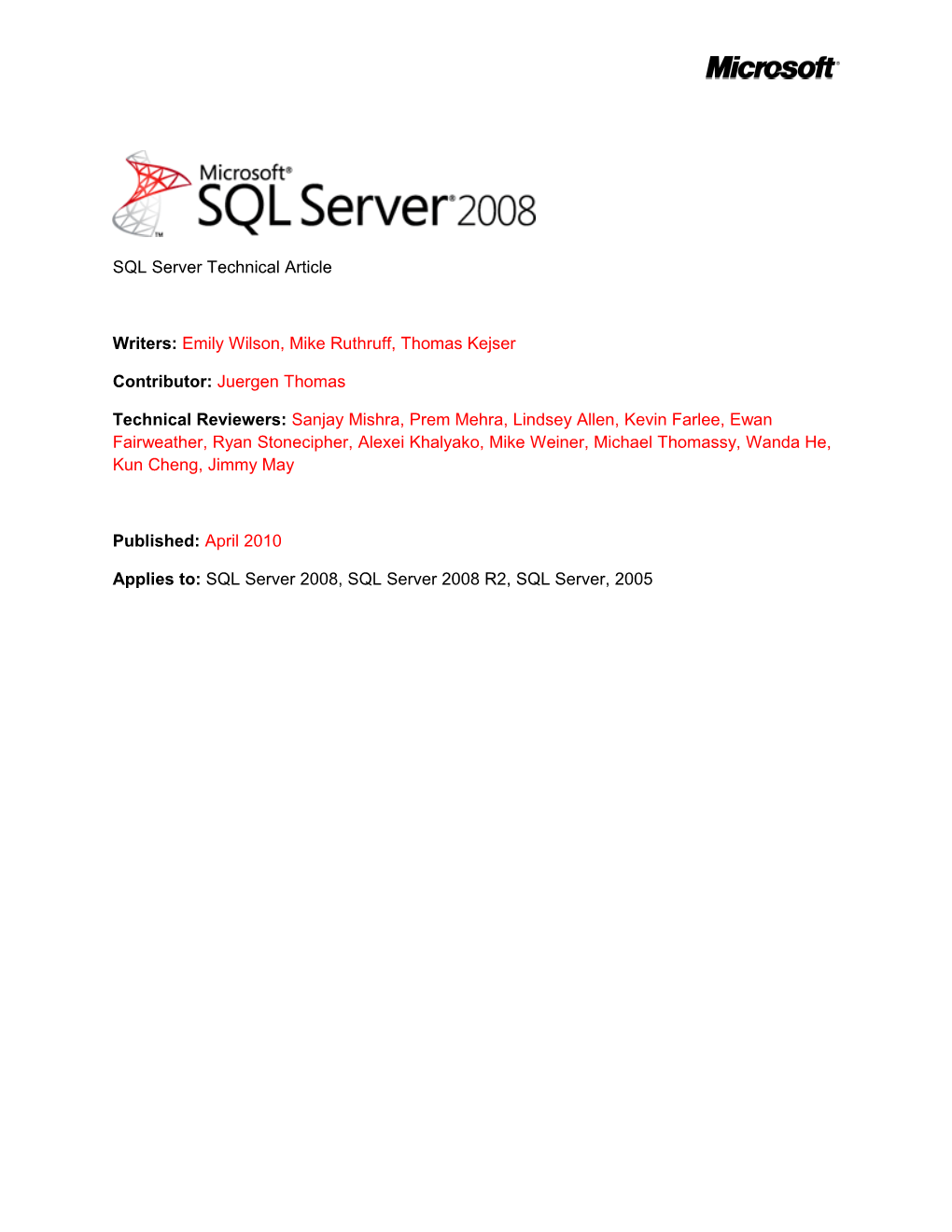 Analyzing I/O Characteristics and Sizing Storage Systems for SQL Server Database Applications