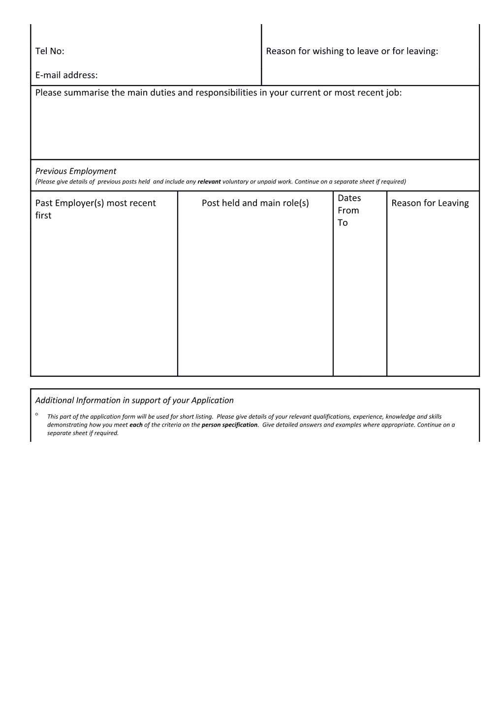 Type Or Write Clearly Using Black Ink. Return the Form by Email To