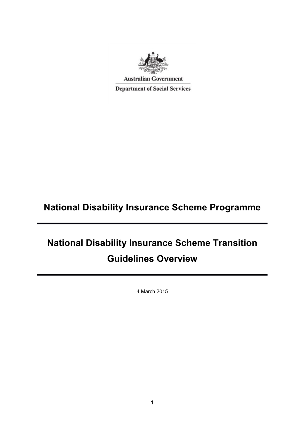 National Disability Insurance Scheme Programme