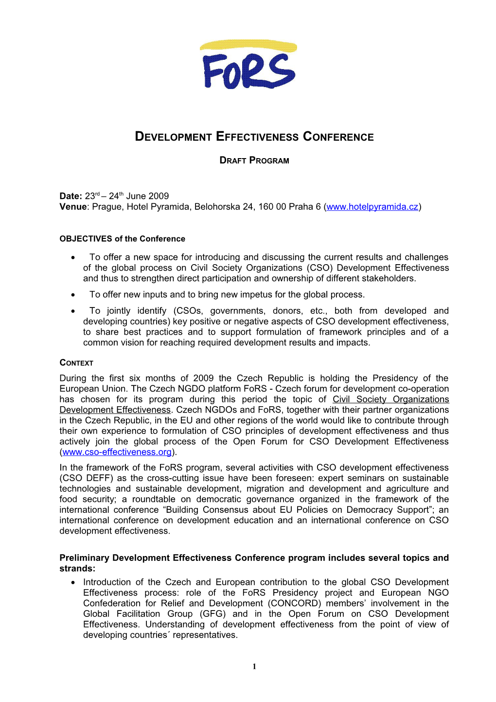 Development Effectiveness Conference