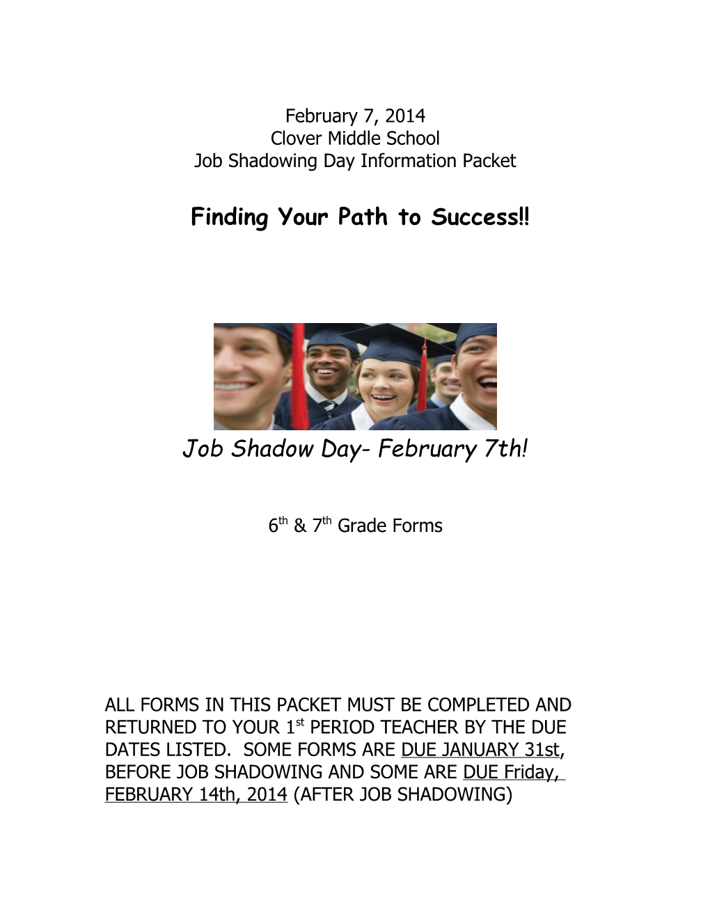 Permission to Participate in the FMMS Job Shadowing Day