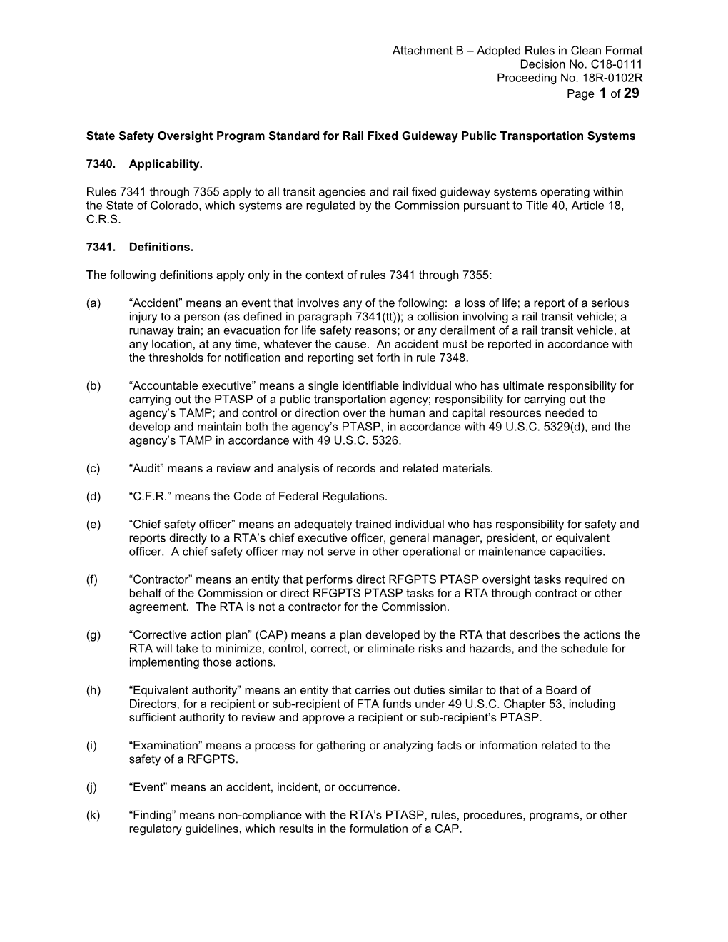 Attachment B Adopted Rules in Clean Format