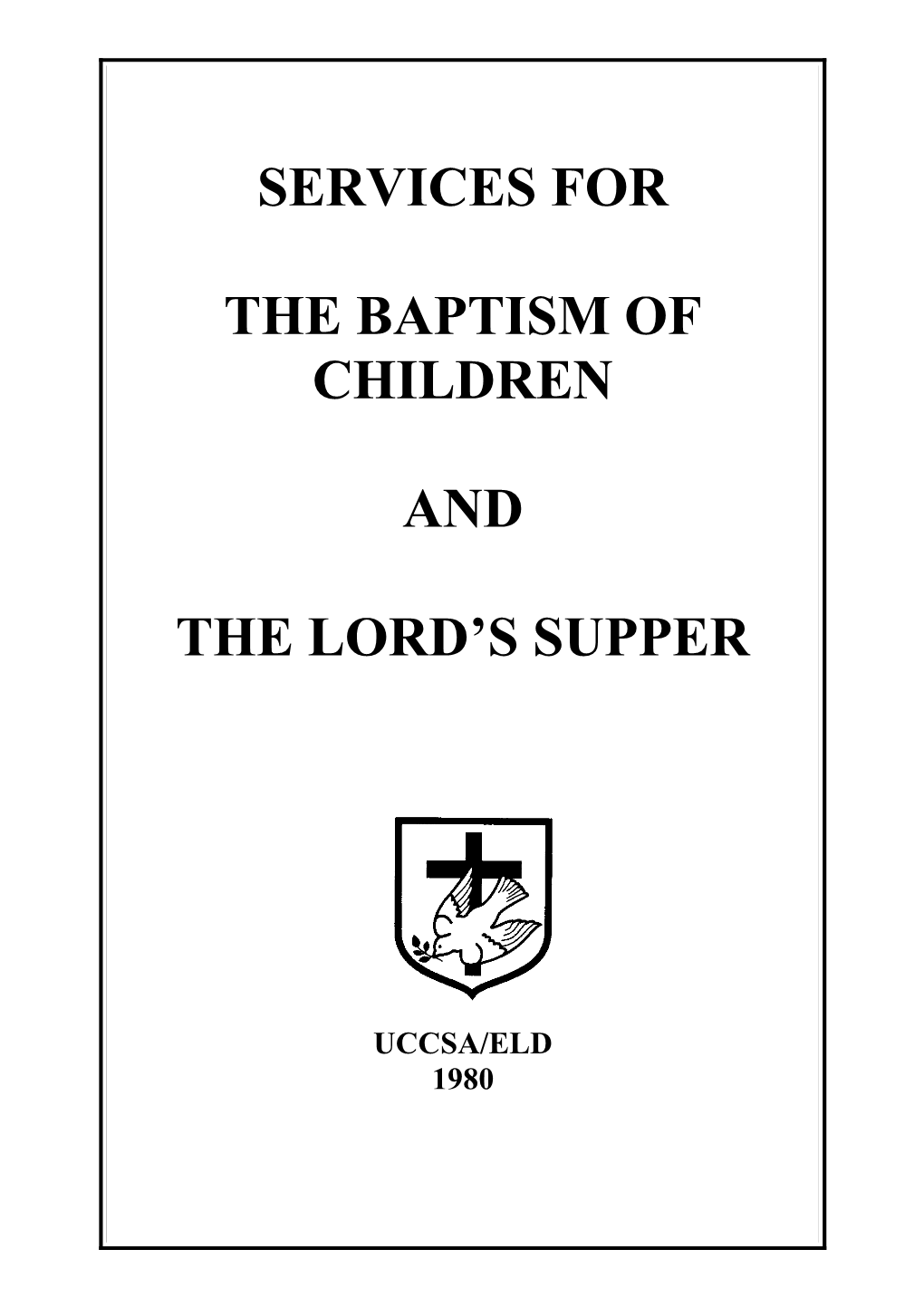 The Baptism of Children