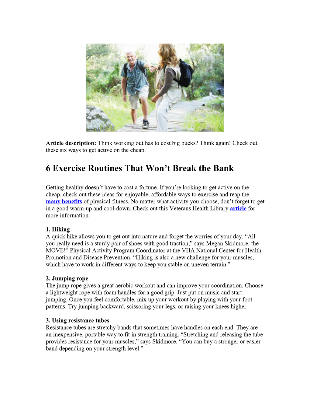 6 Exercise Routines That Won T Break the Bank