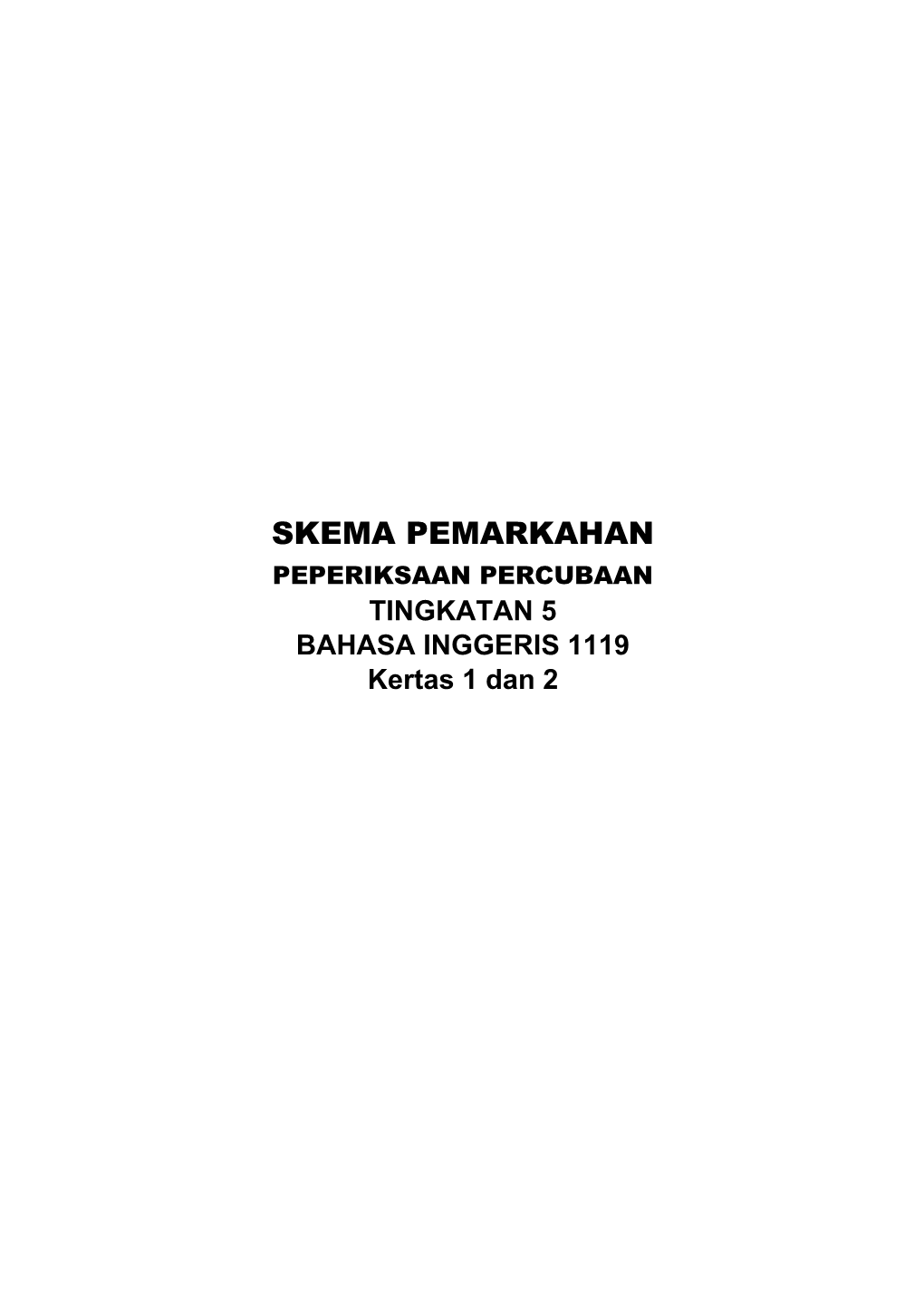 Skema Pemarkahan