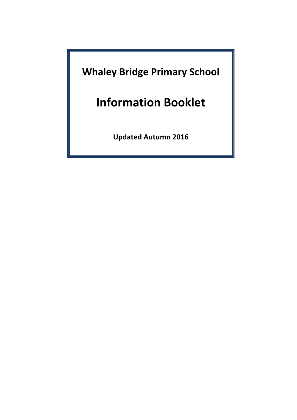 Whaley Bridge Primary School